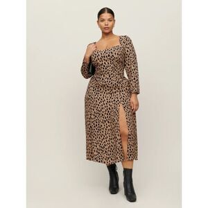 Reformation Leopard Print Midi Dress